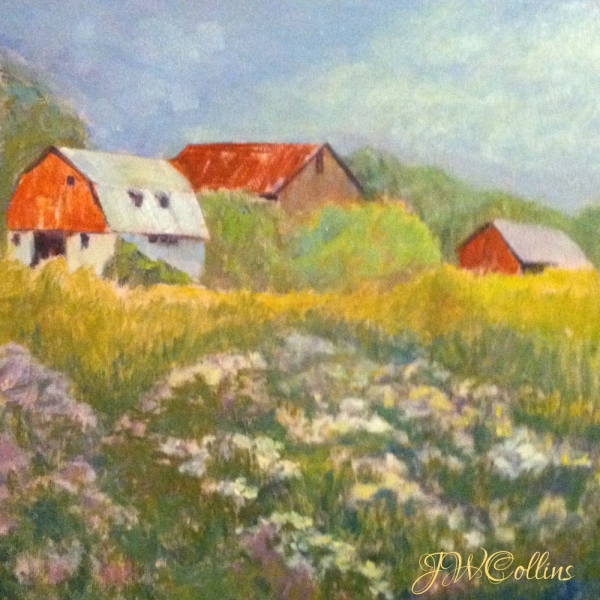 Click here to view BARN WITH WILDFLOWERS by Jane Wallor Collins