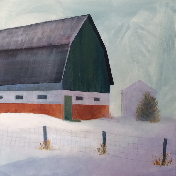 Click here to view GREEN GAMBREL BARN   by Jane Wallor Collins